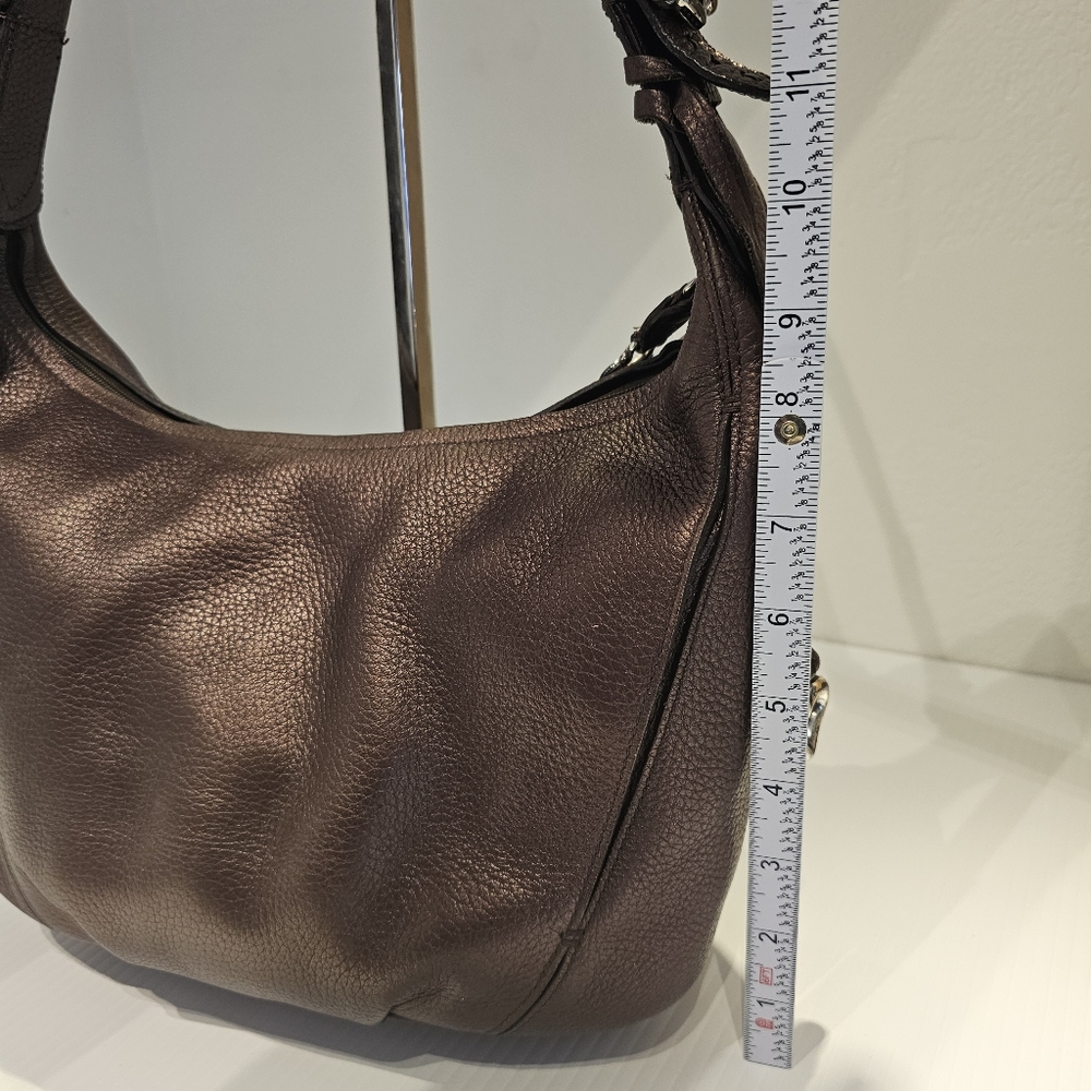 Brighton Nikki Masterpiece Bronze Leather Embellished Leather Hobo Shoulder Bag - Picture 5 of 16